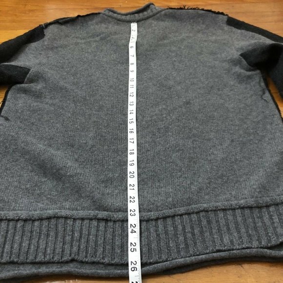 Dolce & Gabbana Men's 85% Virgin Wool Size 50/L Gray Factory Distressed Sweater - Picture 10 of 16